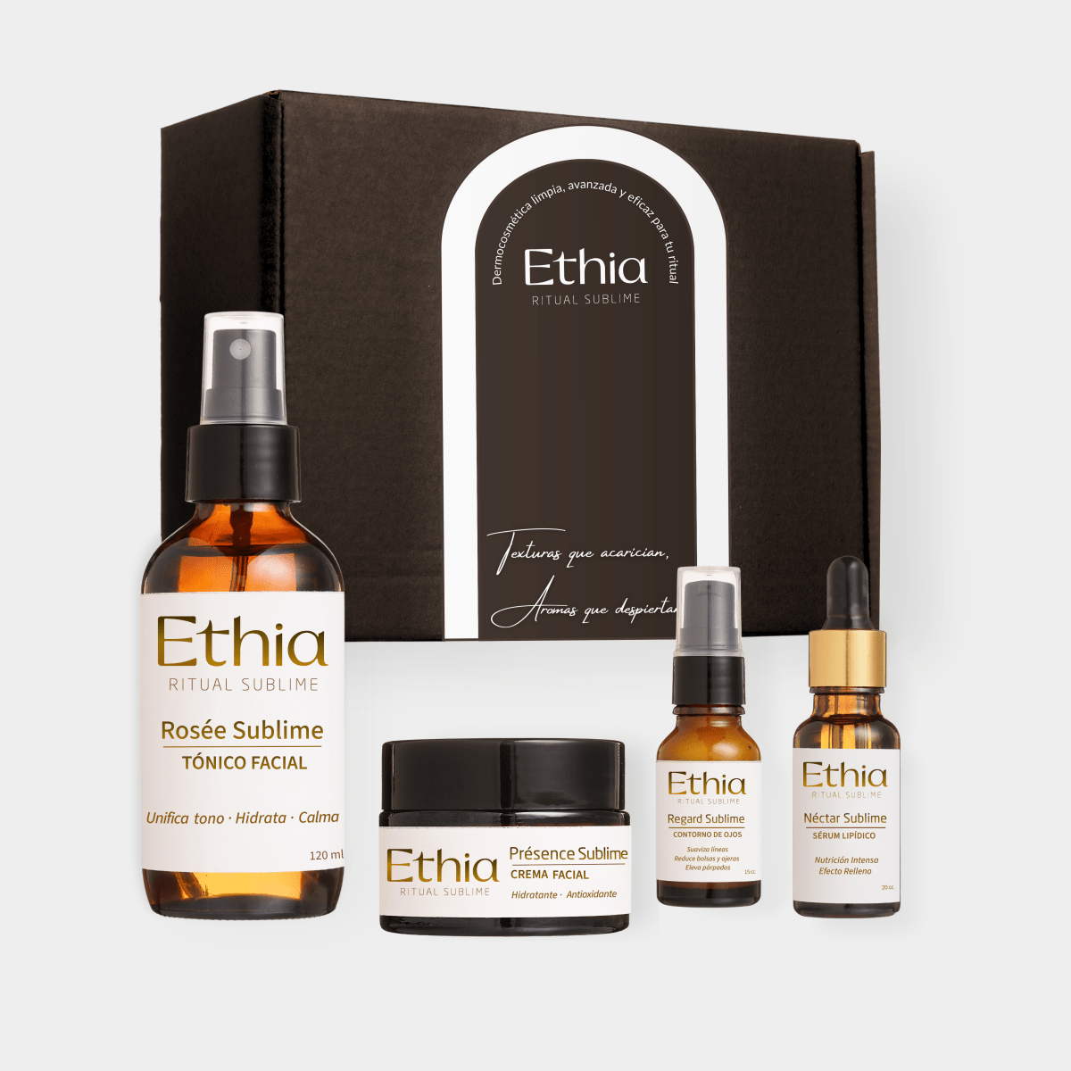 Pack Completo Ritual antiedad piel madura · Productos Pack Caja Regalo · crema tónico serum | Dermocosmética Limpia - Ethia