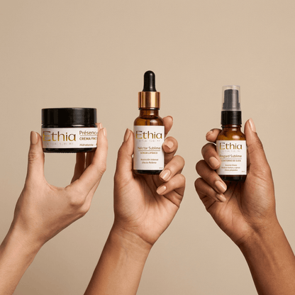 Pack trío foto mano · Antiedad Piel Madura · Crema hidratante + serum relleno + contorno ojos | Dermocosmética Limpia - Ethia