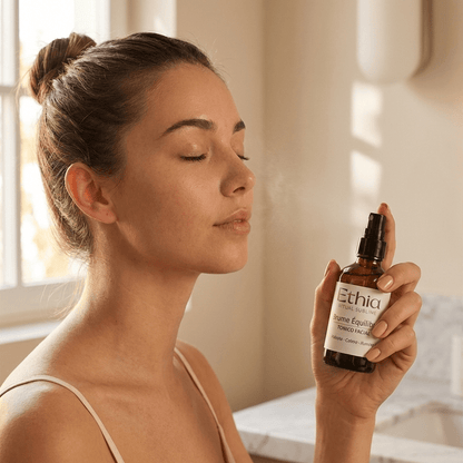 Brume Équilibre · Tónico facial calmante piel sensible y reactiva · Aplicación adolescente joven | Ethia